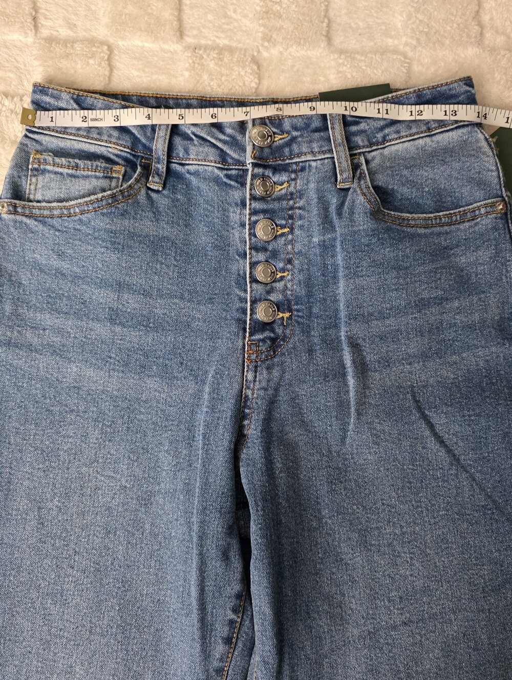 WILD FABLE HIGHEST RISE EXTREME FLARE MEDIUM WASH DENIM JEANS SIZE 6 NWT - Picture 5 of 8